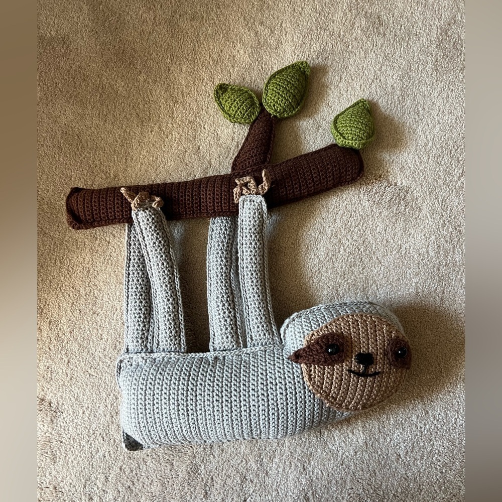 Handmade Crochet Sloth Plush Toy / Decor